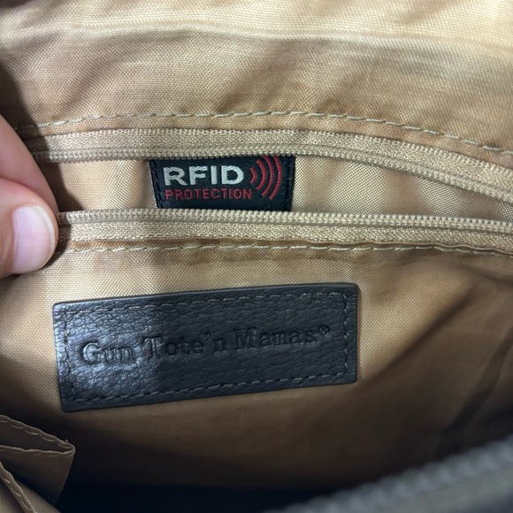 Gun Tote'n Mamas Brown Crossbody Purse Medium Shoulder Strap Concealed Carry - Picture 6 of 13